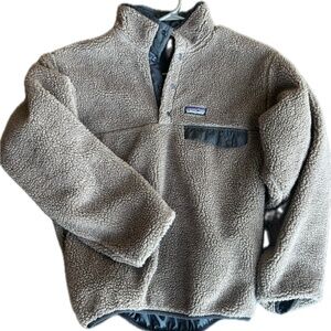 PATAGONIA REVERSIBLE SNAP-T PULLOVER JACKET - BLACK & BROWN